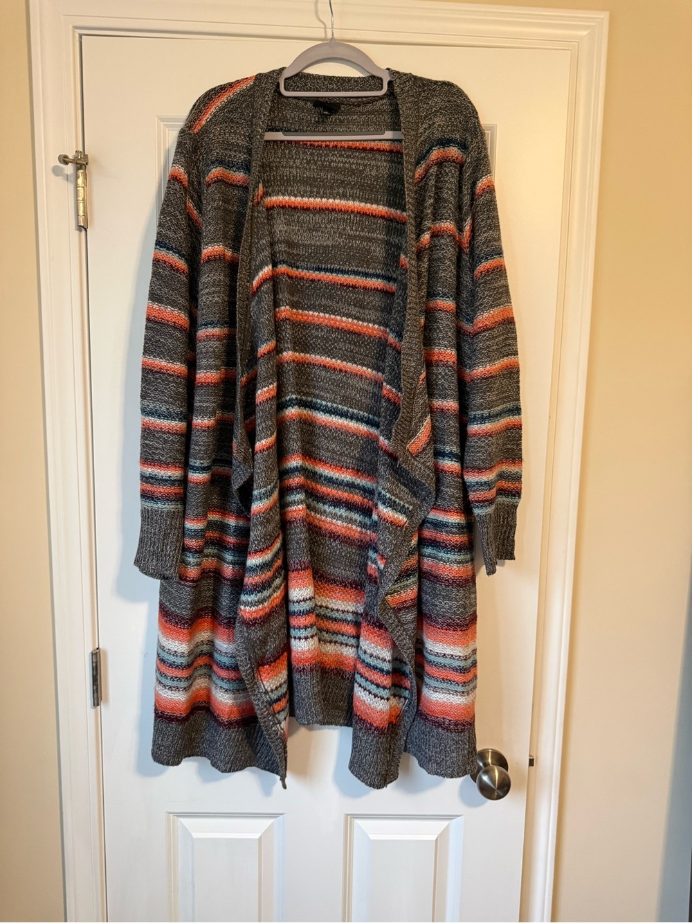 Torrid Striped Open-Front Cardigan